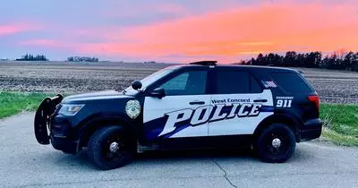police department SUV at sunset